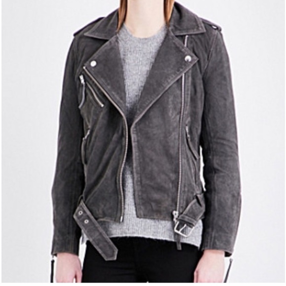 Suede Moto Leather Jacket - Picture 2 of 12